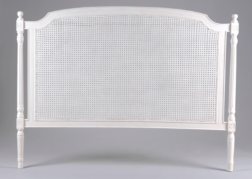 Tête de Lit Cannage Blanc Helena 160cm Amadeus Cades Design Deco Style