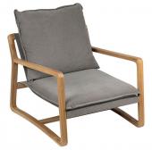 Fauteuil Chêne Coton Gris Azenor