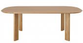 Table Simona Chêne Clair Blanc d'Ivoire 220cm