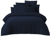 Drap Housse Taloa Encre Satin de Coton Lavé (2tailles)