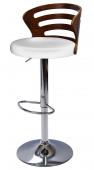 Tabouret de Bar Emilio Simili Cuir Blanc