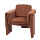 Fauteuil Scarlett Velours Côtelé Terracotta