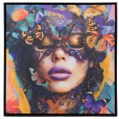 Toile Cadre Dentelle Papillon 100*100 NEW