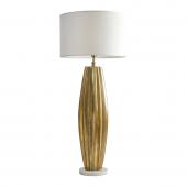 Lampe Malana Pied + Abat-jour Lin Ecru Blanc d'Ivoire