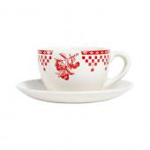 6 Paires Tasse Damier Rouge Comptoir de Famille