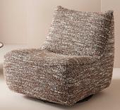 Fauteuil Pivotant Luke Tramé Taupe