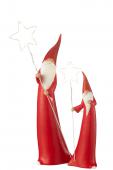 S/2 Pères Noël Etoile Led H51cm
