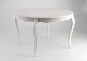 Table à Manger Ronde Extensible Bois Murano Blanc