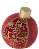 Boule de Noël Velours Rouge-Or ø40cm