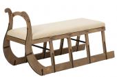 Banc Traineau Bois Naturel