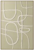 Tableau Abstract Blanc Amande 82*122