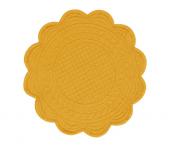 6 x Sets de Table Ronds Boutis Moutarde