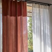 2 x Rideaux Mykonos Gaz Coton 140*300 (5 couleurs)