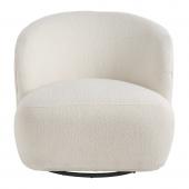 Fauteuil Lisette Bouclette Crème Pivotant