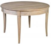 Table Ronde Haussmann Chêne Massif (2 Allonges)