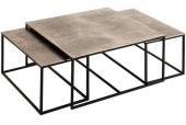 Tables Basses Gigognes x3 Félia Métal Argenté