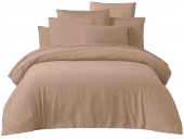 2 x Taies d'Oreiller Taloa Cimarron Satin de Coton Lavé (3tailles)