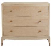 Commode 3 Tiroirs Ines Chêne Blanchi Blanc d'Ivoire