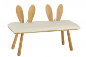 Chaise Enfant Lapin 2 Places Bois Naturel