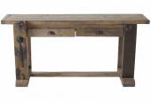 Console Etabli Bois Recyclé Fond de Bateau