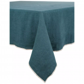 Nappe Venise Lin Lavé Bleu de Prusse (2tailles)