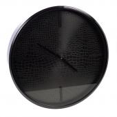 Horloge Ronde Croco Noir