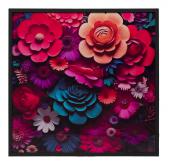 Toile Cadre Glossy Power Flower 80*80