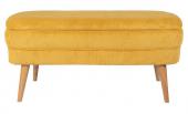 Banc Coffre Eléonore Velours Côtelé Moutarde