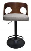 Tabouret de Bar Emilie Tissu Bois Métal (3 couleurs)