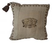 Mini Coussin Grimoire Lin Naturel Coquecigrues 30x30