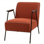 Fauteuil Huggy Tissu Uni Orange