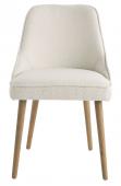 Chaise Marcus Bouclette Crème Blanc d'Ivoire