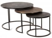 Tables Basses Yuli Alu Noir-Doré-Noir Athezza