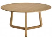 Table à Manger Maxine Chêne Clair Blanc d'Ivoire ø150cm