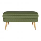 Banc Coffre Eléonore Velours Côtelé Kaki