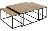 Tables Basses Gigognes x3 Félia Métal Doré