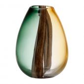 Vase Allen Ambre-Brun-Vert Verre