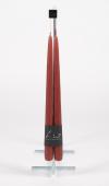 2 Bougies Flambeaux Lie de Vin