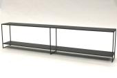 Console Lyra Aluminium Noir 200cm