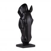 Tête Cheval Déco Noire H75cm