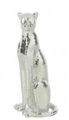 Leopard Miroir Facettes Argent