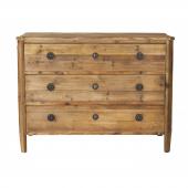 Commode 3 Tiroirs Vieux Pin Sidonie