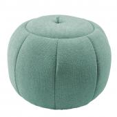 Pouf Coffre Rond Pumpkin Vert d'Eau
