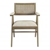 Fauteuil Colby - Lin Ecru Frêne Nat Blanc d'Ivoire