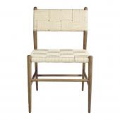 Chaise Juliette Bois Naturel Cordes Blanc d'Ivoire