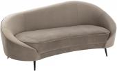 Sofa Elisabeth Velours Argenté