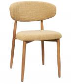 Chaise Georgia Velours Pied Naturel (4 couleurs)