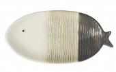 Assiette Plate x1 Poisson Tropical Grise PM Athezza