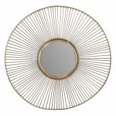 Miroir Rond Métal Doré Mélanie ø90cm Athezza