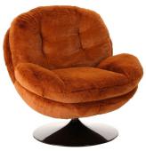 Fauteuil Memento Fausse Fourrure Orange Brûlée Athezza